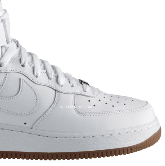 Nike Air Force 1 High White Gum Red 3