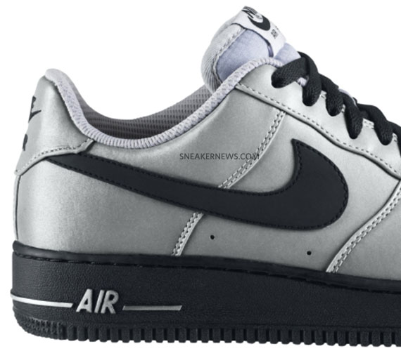 Nike Air Force 1 Metallic Silver Black 1