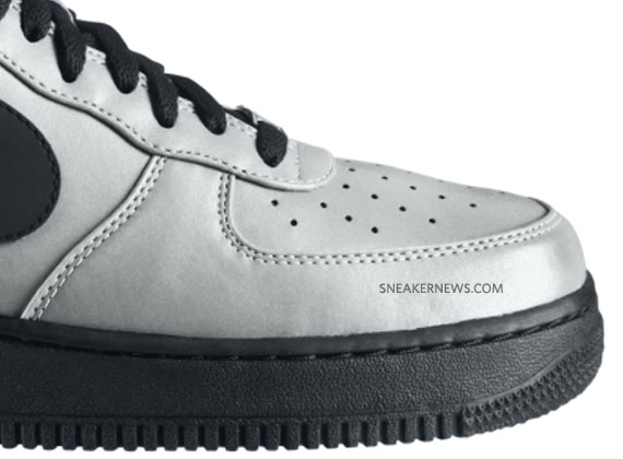 Nike Air Force 1 Metallic Silver Black 2