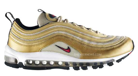 Nike Air Max 97 Metallic Gold Red Black 1