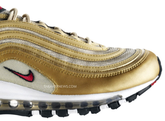 Nike Air Max 97 Metallic Gold Red Black 3