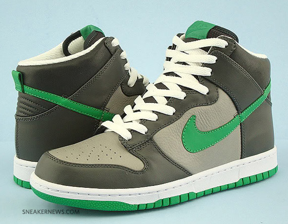 Nike Dunk High Medium Grey Lucky Green 2