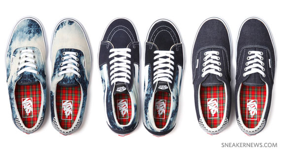 Supreme x Vans Era + Sk8-Hi Mid – Bleached Denim Pack