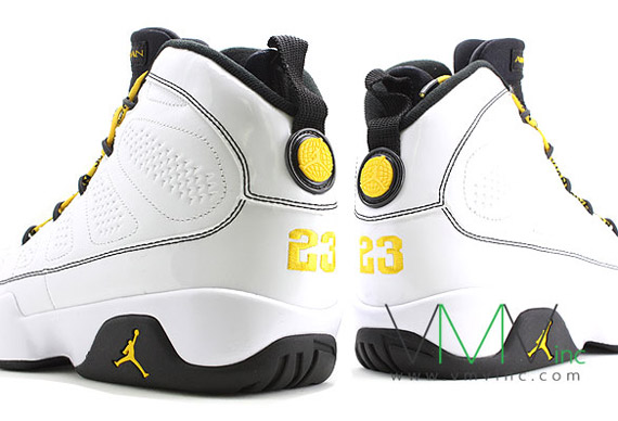 Air Jordan IX (9) Retro – White – Citrus – Dark Army