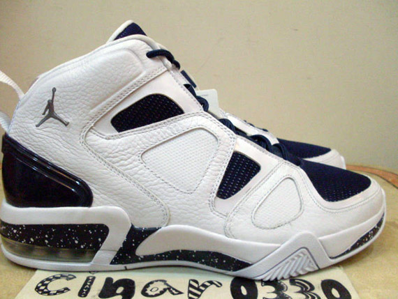 Air Jordan Ol School Iv White Navy 2