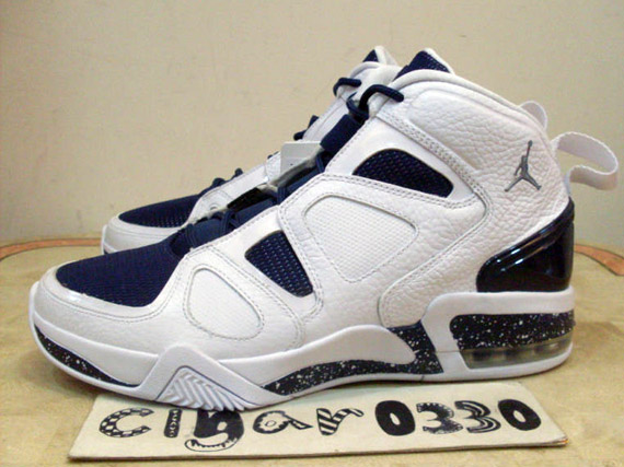 Air Jordan Ol School Iv White Navy 3