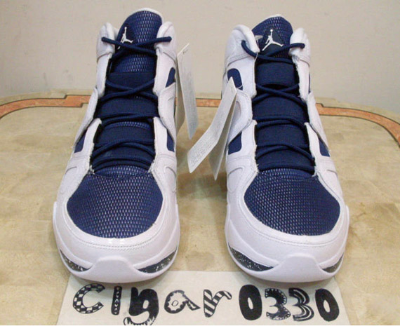 Air Jordan Ol School Iv White Navy 4