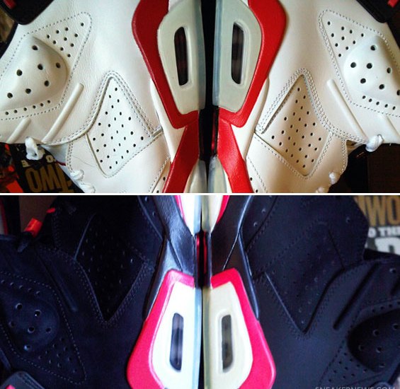 Air Jordan VI Infrared Pack vs. 2000 Retro/Varsity Red – Side-by-Side Comparisons