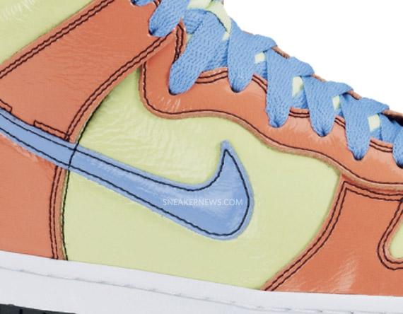 Nike 6.0 Wmns Dunk High Liquid Lime University Blue 5