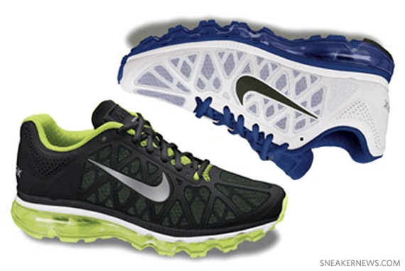 Nike Air Max 2011 – Black – Volt + White – Blue