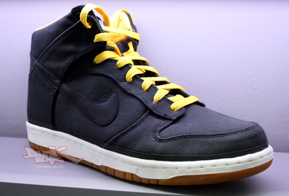 Nike Dunk High Canvas Blk Yellow Gum 01