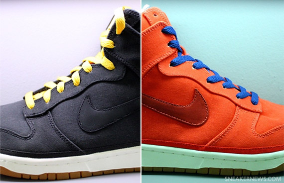 Nike Dunk High Canvas Monochrome Canvas Orange Navy