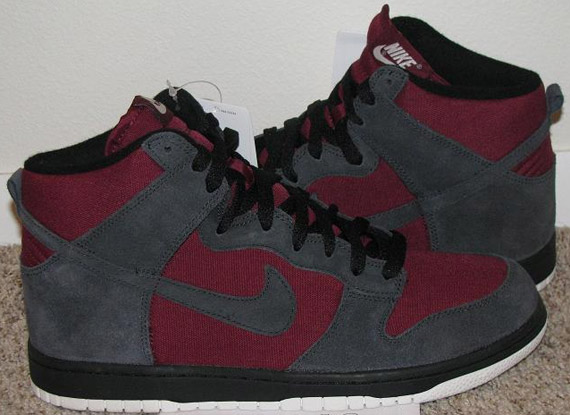 Nike Dunk High - Charcoal - Maroon - Black - White