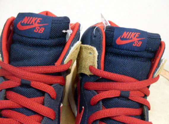 Nike Sb Dunk High Premium Dark Obsidian Varsity Red 7