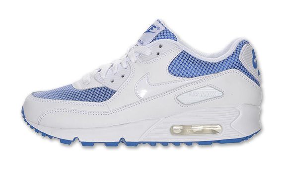 Nike Wmns Air Max 90white Blue Textile 04