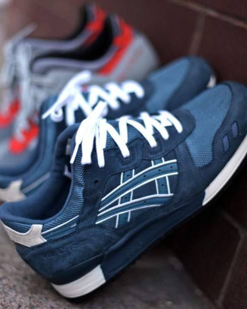 Rf X Asics Gel Lyte Iii Navy Aqua 7