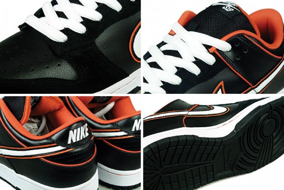 Nike SB Dunk Low Pro - Black - White - Blaze Orange - New Images