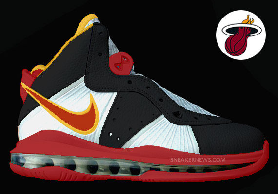 Lebron 8 Free Agent Colorway Options Heat