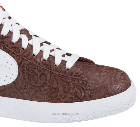 Nike 6.0 Wmns Blazer Mid Light Chocolate White 4