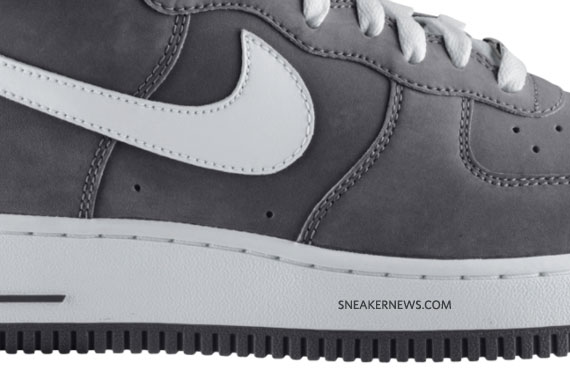 Nike Air Force 1 High - Light Charcoal - White