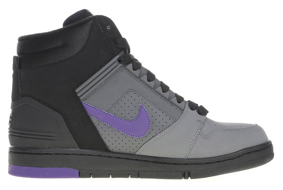 Nike Air Force Ii High Black Grey Purple 2