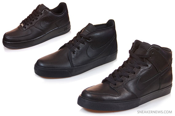 Nike Air Force 1 + Dunk High AC + Toki - Black Perf Pack