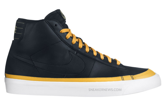 Nike Blazer Mid Black Urban Haze University Gold 1