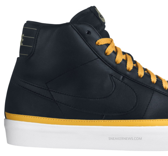 Nike Blazer Mid Black Urban Haze University Gold 2