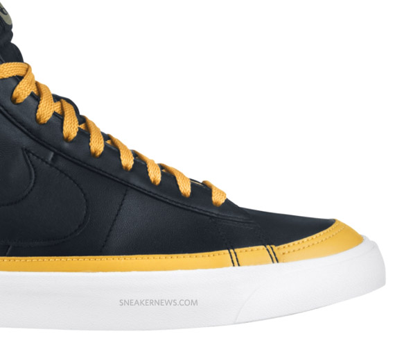 Nike Blazer Mid Black Urban Haze University Gold 3