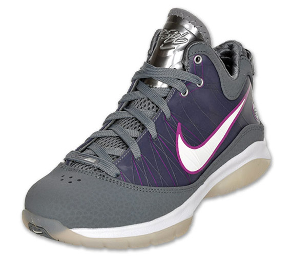 Nike LeBron VII P.S. GS - Cool Grey - White - Red Plum