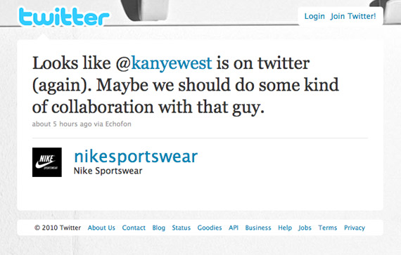 Nike Sportswear Twitter Kanye West