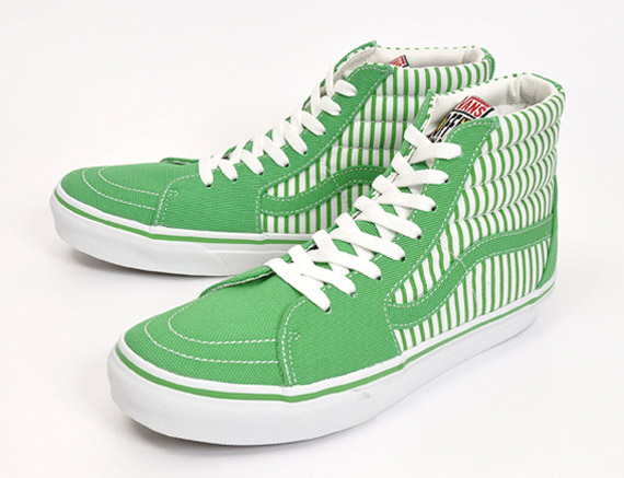 Vans Sk8 Hi Stripes Pack Green