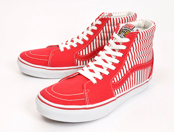 Vans Sk8 Hi Stripes Pack Red