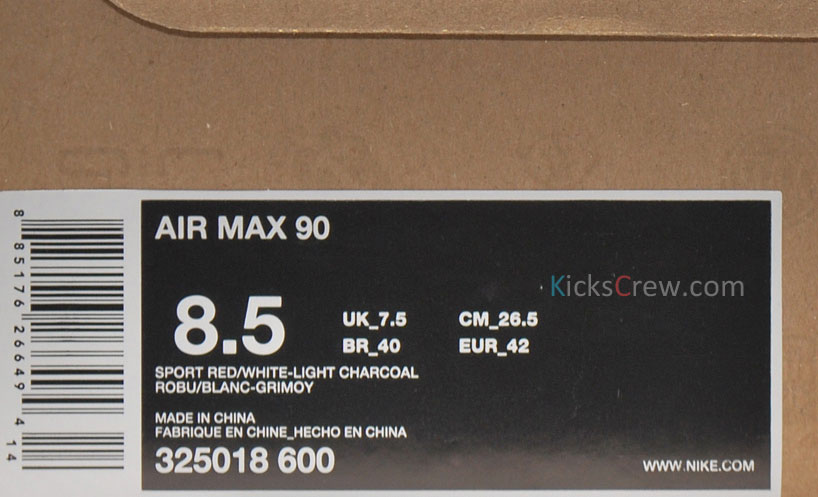 325018 600 7 Air Max 90 600