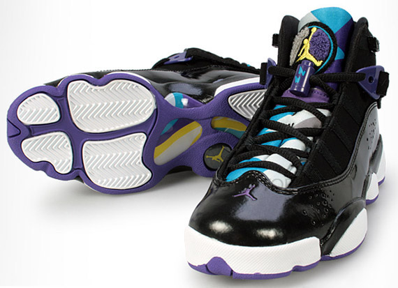 Air Jordan Six Rings GS - Black – Vibrant Yellow – Varsity Purple | Available