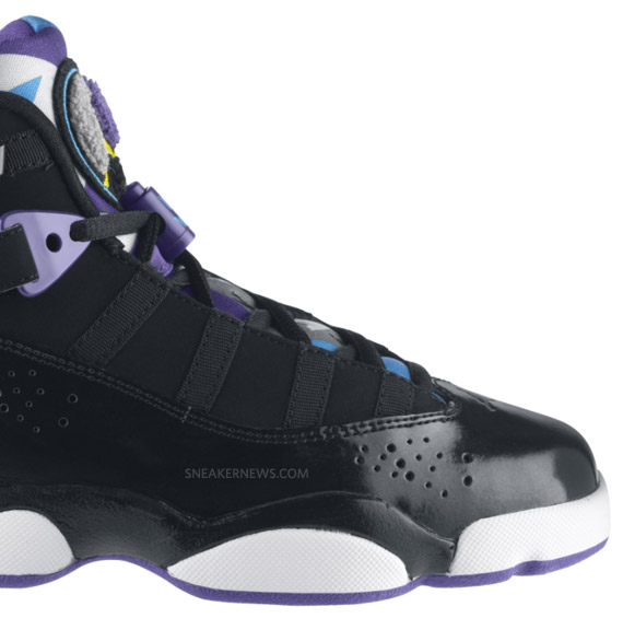 Air Jordan 6 Rings Gs Black Varsity Purple 5