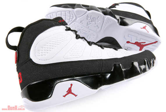 Air Jordan Ix Og White Red Black Release Reminder 09