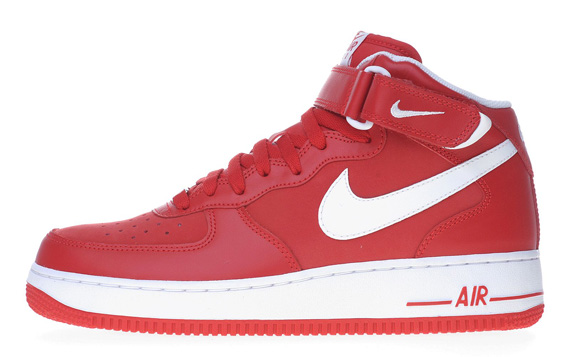 Nike Air Force 1 Mid Jdsports Red White 03