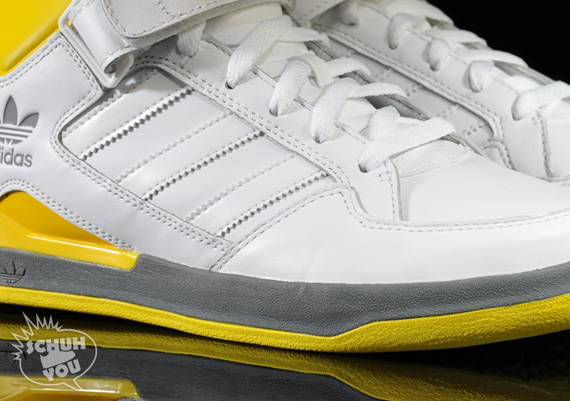 adidas Forum Mid Remodel - White - Yellow - Grey