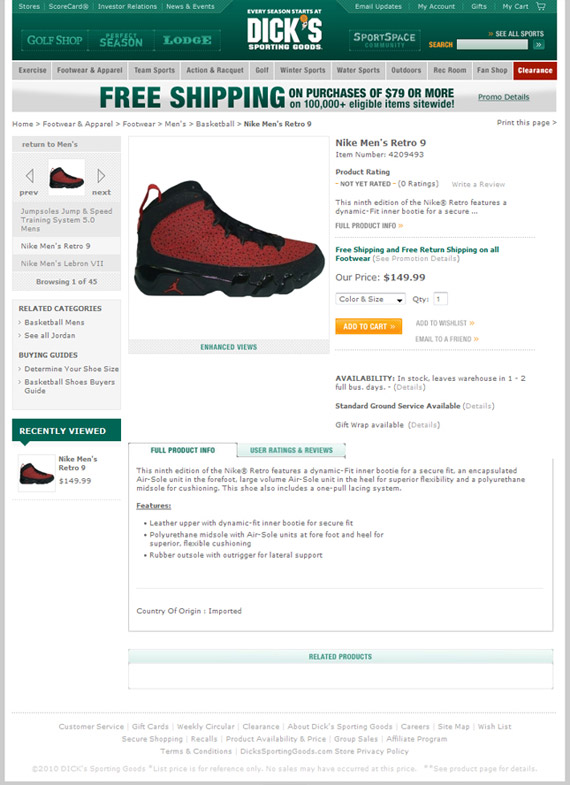 Dicks Fake Air Jordan Ix 2