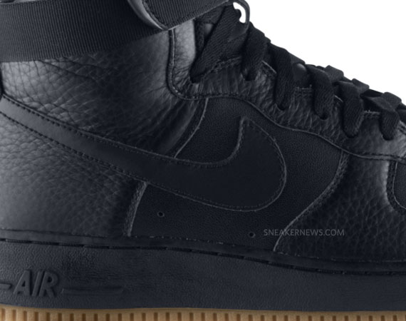 Nike Air Force 1 High - Black - Medium Gum Brown