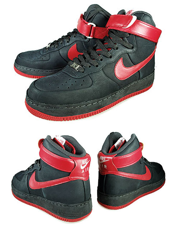 Nike Air Force 1 High Supreme Charcoal Red Bone 3