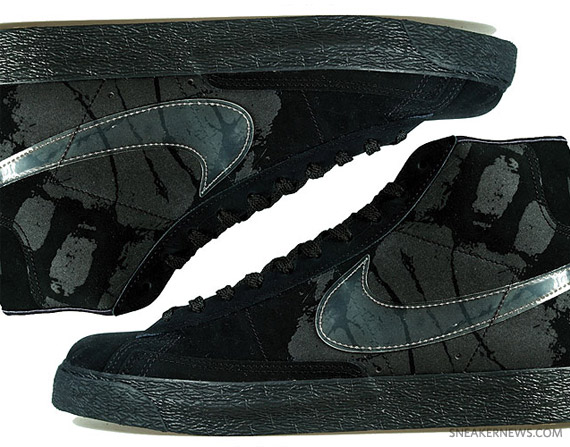 Nike Blazer High – Black – Clear Swoosh – Handprint