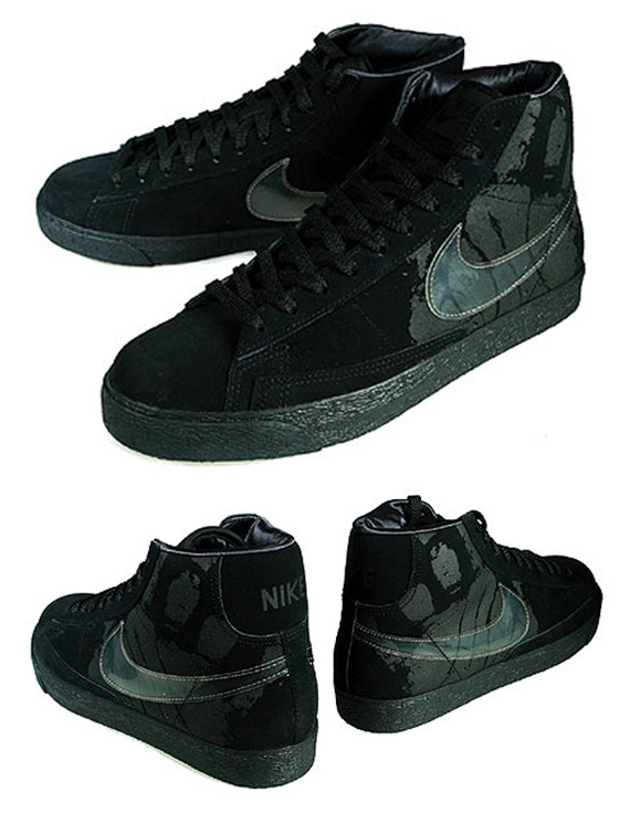 Nike Blazer High Black Clear Swoosh Handprint 3