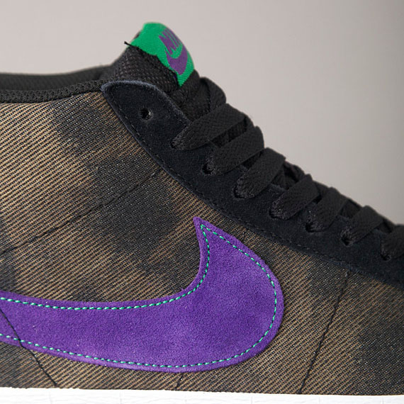 Nike Sb Dunk Mid Blk Prp Grn02