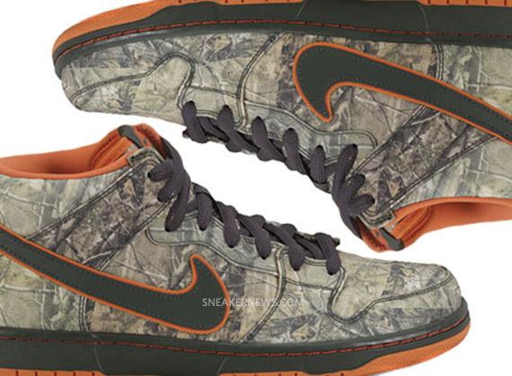 Nike Sb Dunk Mid Premium Dark Army Orange Blaze Camo 1