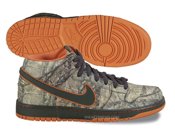 Nike Sb Dunk Mid Premium Dark Army Orange Blaze Camo 2