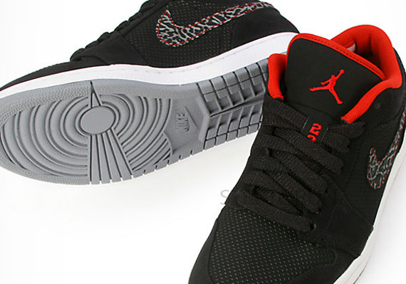 Air Jordan 1 Phat Low - Black - Varsity Red - Cement Grey | Available on eBay