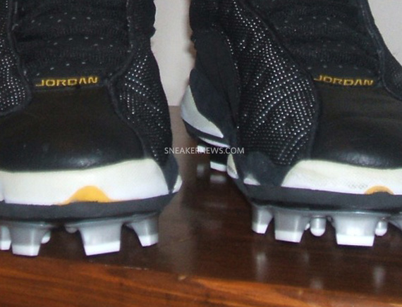 Air Jordan XIII (13) Custom Cleats – Black – Varsity Maize