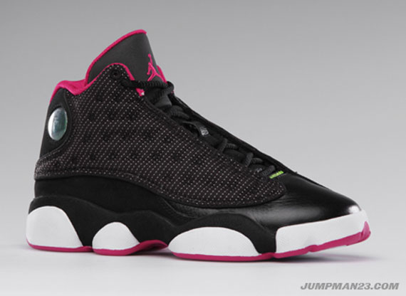 Air Jordan Xiii Retro Girls Black Voltage Cherry Holiday 2010